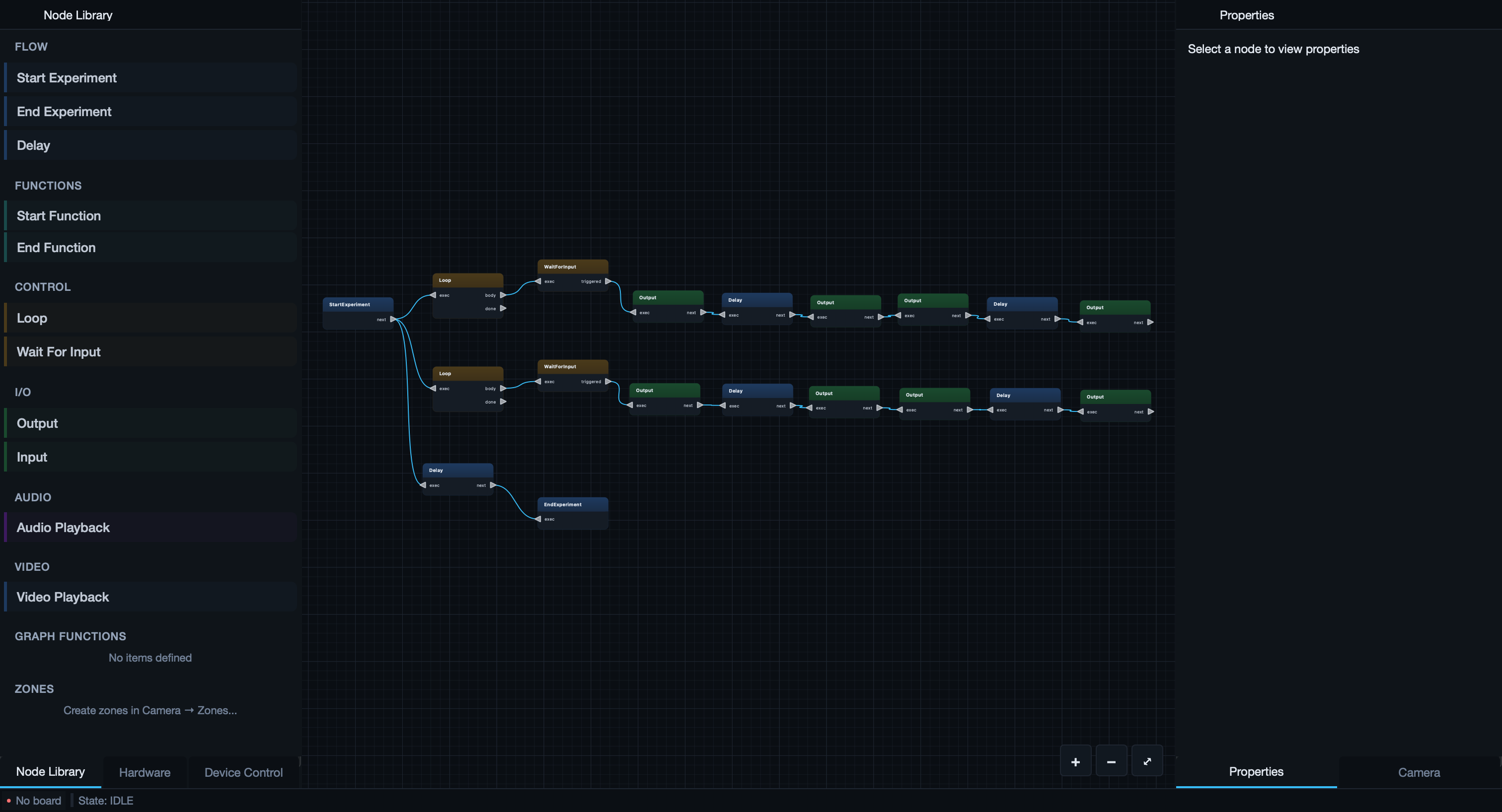 The GLIDER Builder — a visual node-graph editor